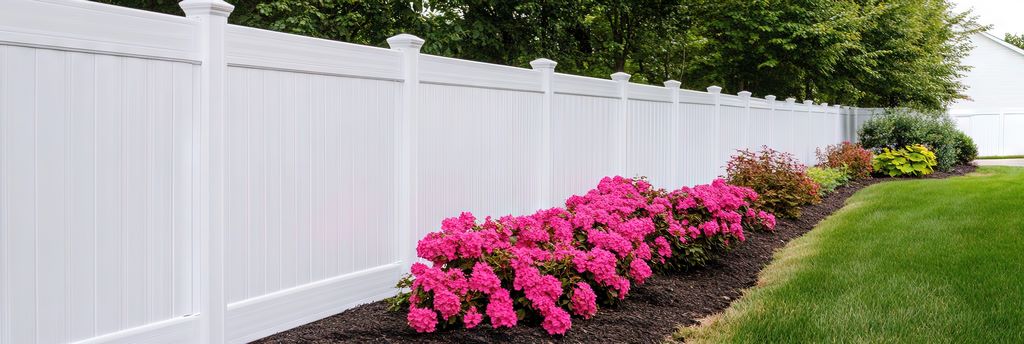 Vinyl fencing in Sun City Center backyard setting